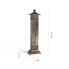 grand brûleur d'encens vertical, écriture colonne en alliage, encensoir, ornement créatif d'intérieur, décoration de maison, de bureau, cérémonie du thé