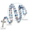 367a Mary Rosary Prayer Collier avec des bijoux religieux place pour les religieux croisés