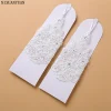 gants de mariée courts en satin et dentelle perlée, élégants, sans doigts, blanc ivoire, accessoires de mariage, veu de noiva, 2025