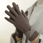 Gants d&rsquo;hiver pour écran tactile pour femmes, garde au chaud, mode élégante, rétro, Protection de conduite de cyclisme, épais au froid