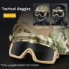 lunettes de soleil de sport pour hommes et femmes, 2 modes, lunettes airsoft, protection des yeux pour randonnée, équipement de chasse et de paintball