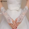 mariage mariée gants noir couvre bras blanc long satin élégant femmes soirée doigt mitaine gants mariage