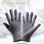 Gants d&rsquo;hiver en velours pour l&rsquo;extérieur, élégants, chauds, prévention du froid, écran tactile, couverture des mains, coton chaud