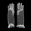 gants courts élégants en dentelle pour femmes, mitaines de conduite, longueur du poignet, filet de poisson transparent, blanc, sexy, rh, fête, dames, mariée, nouveau