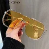 Lunettes de soleil surdimensionnées pour femmes et hommes, une pièce Unique, à la mode, UV400, Punk, tendance, UV400, nouvelle collection 2023
