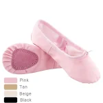 Chaussures de Ballet en toile pour filles, pantoufles de danse pour enfants, semelle fendue, chaussures de danse de gymnastique, de Yoga, ballerine, plates