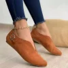 ballerines décontractées pour femmes, talons nus roses, chaussures de pointe élégantes, extérieur