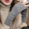 gants demi doigts sans doigts pour femme, mitaines en velours, écran tactile, chaud, cyclisme en plein air, hiver