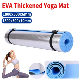 Tapis de Yoga épais EVA, 1800x500x6/10mm, tapis d&rsquo;exercice à Membrane étanche pour Camping pique-nique, exercice de Fitness