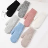 gants pour femmes en hiver, fourrure de lapin épaisse en peluche mignonne pour garder au chaud et à la fourrure, équitation d'étudiant pour éviter le froid et le congélation