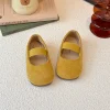 ballerines pour filles couleur bonbon daim bande élastique enfants princesse chaussures printemps peu profond loisirs à la mode enfants mary janes 23 34