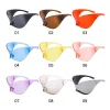 lunettes de soleil sans monture futuristes pour hommes et femmes, rondes, punk, respirantes, lunettes de sport argentées, nuances chic, mode, y2k