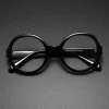 lunettes rondes surdimensionnées pour femmes, montures en acétate, design de mode, monture de lunettes de marque, optique de luxe, montures de lunettes de prescription