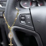 Chapelet religieux suspendu pour voiture, 1 pièce, peut être utilisé comme décoration pour rétroviseur ou volant