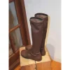 chaussures plates femmes bottes hautes mode genou chaussures en cuir hiver chelsea bottes 2025 nouvelle tendance de marche gothique gladiateur mujer botas