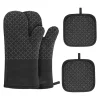 Gants de cuisson en coton anti-brûlure pour micro-ondes, mitaines de four, ustensiles de cuisson, gants isolants coordonnants, degré de chaleur
