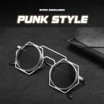 Steampunk lunettes de soleil rondes femmes hommes gothique cadre en métal conduite lunettes de soleil femme élégant lunettes UV400 nuances lunettes Oculos