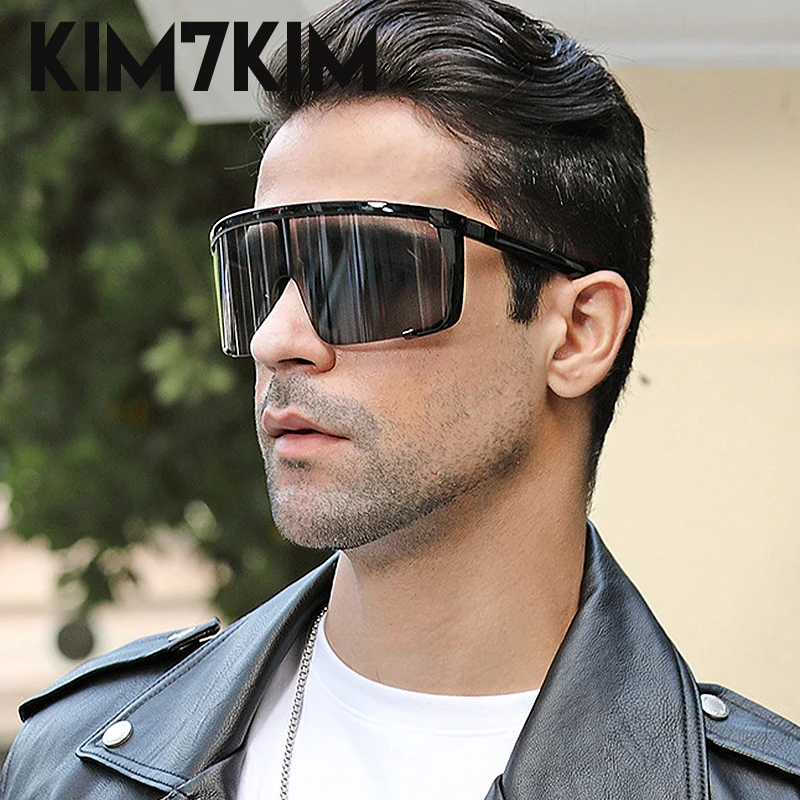 Lunettes De soleil De sport surdimensionnées hommes femmes 2025 mode une pièce lunettes De soleil mâle Vintage coupe-vent Rectangle lunettes De soleil Gafas De Sol