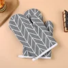 gants de cuisson en coton et lin avec isolation thermique, anti brûlure et résistance aux hautes températures