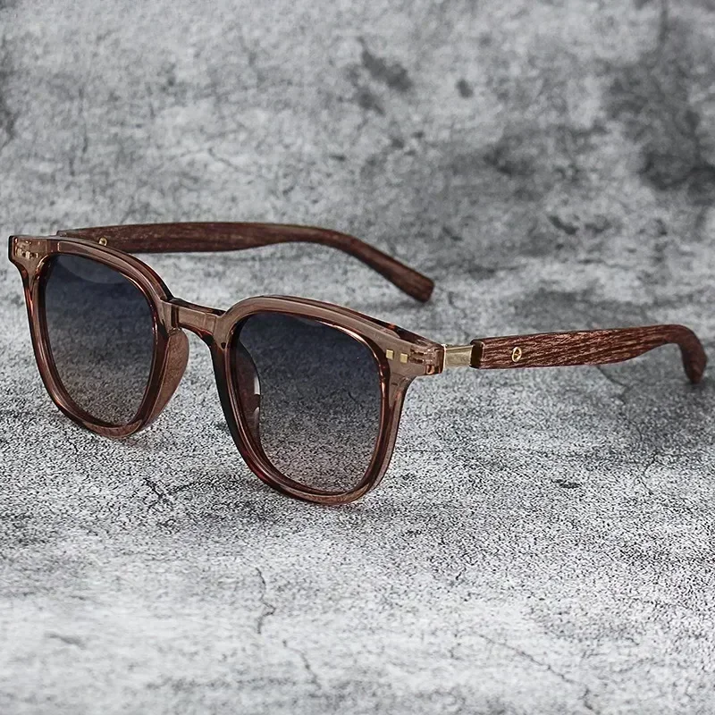 lunettes de soleil rétro en bois pour hommes et femmes, lunettes de soleil polarisées mars, lunettes de protection uv, cyclisme, extérieur, photographie de rue