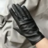 gants élégants pour femmes, en peau d'agneau véritable, en peau de mouton, pour hommes, tendance, courts, personnalisés, automne et hiver