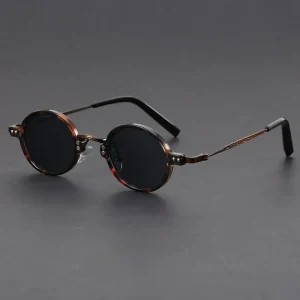 Lunettes de soleil rondes homme nouvelle mode nuances d&rsquo;extérieur pour la conduite femmes marque concepteur Vintage mode lunettes de soleil lunettes à la mode UV400