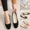 femme chaussures plates décontracté bout rond mignon appartements troupeau mocasines ballerine église chaussures femme daim élégant semelle souple maman chaussures