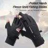 gants de pêche pour femmes et hommes, imperméables, pour l'extérieur, pour écran tactile, moto, chauds, coupe vent, antidérapants, pour l'hiver