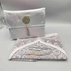 Ensemble de Polymères de Prière Musulmane, Perles de Prière, Portable, Maison, Voyage, Couverture de Culte Islamique, Sac de Rangement, Cadeaux du Ramadan