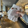Gants tricotés d&rsquo;hiver pour femmes, mitaines en laine épaisses doublées de polaire, jolis gants sans doigts à rabat pour le cyclisme et la chaleur