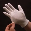 gants de travail en coton blanc, 12 paires, pour mains sèches, film de manipulation cérémonie, bijoux, gants d'inspection en argent, outil de nettoyage ménager