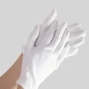 1 paire de gants en coton blanc pour hommes, uniforme de smoking formel, garde d'honneur, défilé, costume de cérémonie, cosplay, pièce de monnaie, bijoux, gant de majordome
