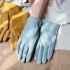 gants de conduite élégants pour hommes et femmes, en cuir véritable, mitaines courtes, doublure en velours chaud, mode hiver automne