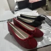 chaussures plates de ballet rétro françaises à bout rond, talon bas, semelle peu profonde, cuir brillant, petites chaussures rouges, chaussures plates d'été pour femmes