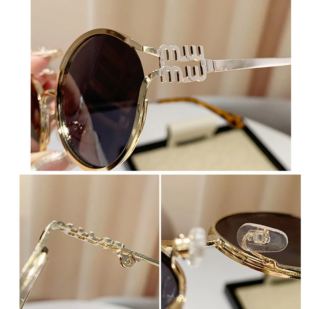Vintage petites lunettes de soleil en alliage ovale femmes nouvelle marque de mode élégant sexy lunettes de soleil dames à la mode conduite dégradé nuances uv400