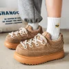 hommes chaussures plates plate forme chaussures daim tendance baskets marche à lacets zapatos mujer 2025 hiver décontracté nouveaux mocassins chaussures de sport décontractées