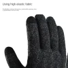 gants de cyclisme tactiles en coton, imperméables, coupe vent, tactiles, chauds, fermeture éclair, hiver