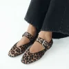 chaussures femmes chaussures plates bouche peu profonde automne bout pointu mocassins ballerines nouveau automne léopard rétro robe chaussures zapatos de mujer
