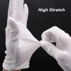 gants de travail en coton blanc pour mains sèches, film de manipulation, gants de spa, gants de cérémonie à haute élasticité, outils de nettoyage ménager