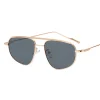 lunettes de soleil classiques en métal pour hommes et femmes, design de marque de luxe, carrées, tendance, uv400, 2025