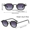 petites lunettes de soleil carrées pour femmes et hommes, nuances punk rétro, lunettes de soleil vintage chimdriving, nuances de protection uv400, mode