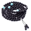 Ashmita108 perles de prière bouddhiste 7 Chakra multicouche Yoga guérison lave roche perles diffuseur Bracelet collier pour femmes hommes