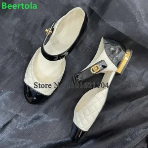 Chaussures plates à bout rond pour femmes, chaussures élégantes et simples, Design de luxe, lanière à la cheville, peu profondes, assorties avec tout, pour filles Chaussures plates à bout rond pour femmes, chaussures élégantes et simples, Design de luxe, lanière à la cheville, peu profondes, assorties avec tout, pour filles