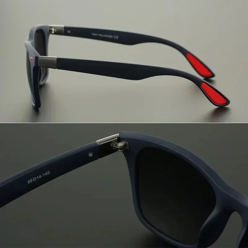 Lunettes de soleil polarisées carrées vintage pour hommes, nuances rétro, lunettes de conduite classiques, lunettes de pêche, marque de créateur, mode, UV400