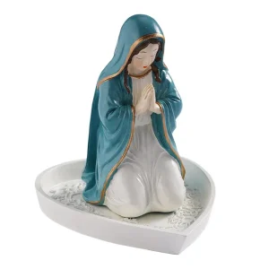 Support de chapelet de la vierge marie en résine, plateau de prière, décors religieux, perles de chapelet, boîte à bijoux, plateau à bijoux de table, décoration de maison