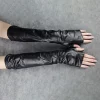 eam gants longs en cuir pu pour femmes, gants élégants noirs, nouvelle personnalité, mode marée, tout match, printemps, automne, 1dh1981, 2025