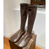 chaussures plates femmes bottes hautes mode genou chaussures en cuir hiver chelsea bottes 2025 nouvelle tendance de marche gothique gladiateur mujer botas