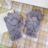 gants d'hiver en peluche pour femmes, patte de paume d'ours, animaux, patte de chat moelleuse, doigt complet, garde au chaud, jolis mitaines en fourrure douce