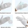gants de protection en coton pour patients dermatite, gants de protection très élastiques pour le travail du jardinage, mitaines doublées blanches, outil de nettoyage