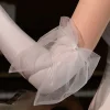gants de mariée longs avec nœud, pour femmes et filles, robe de soirée, bijoux, accessoires de mariée